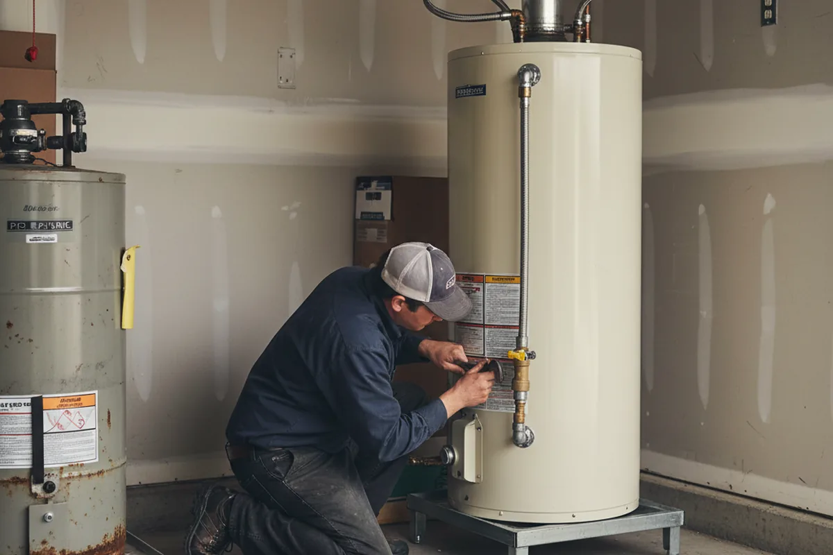 Water heater and shutoff valve replacement in Bruce